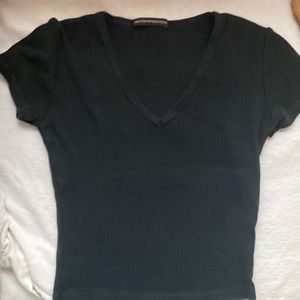 Ribbed Brandy Melville Vneck Tshirt